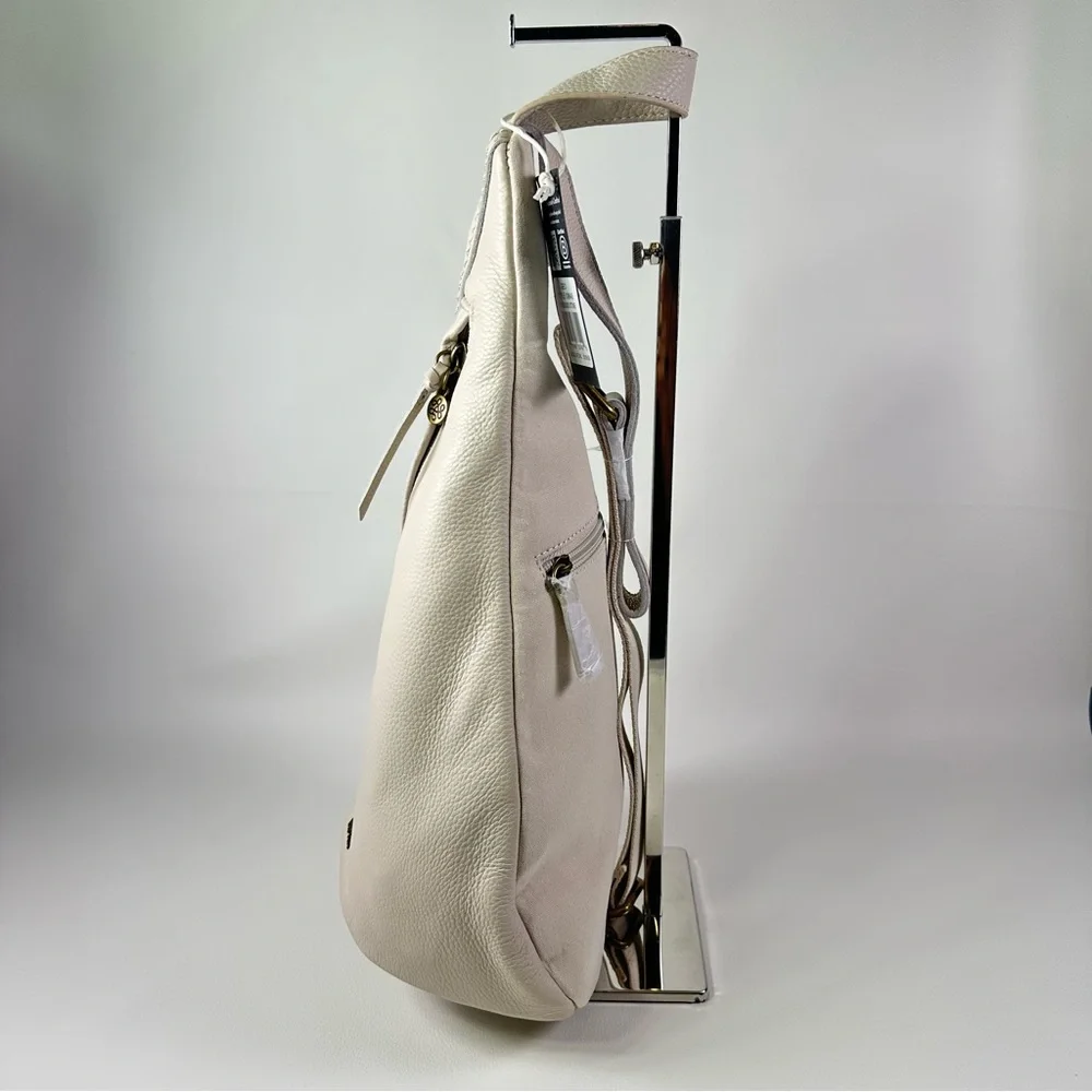 NWT Women’s The Sak Geo Ivory Leather Sling Bag/Backpack - Picture 4 of 10
